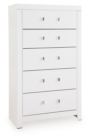 Maeling - Five Drawer Chest #white
