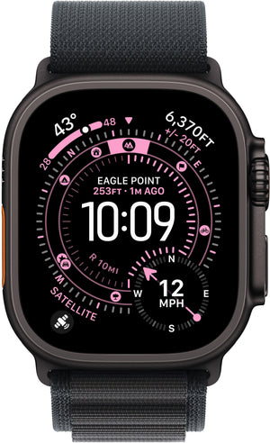 Apple Watch Ultra 3 (GPS+Cellular) 49mm Titanium Case with Black Alpine Loop - Small - Black - (2025)