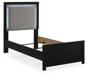 Maeling - Upholstered Panel Bed #black #twin