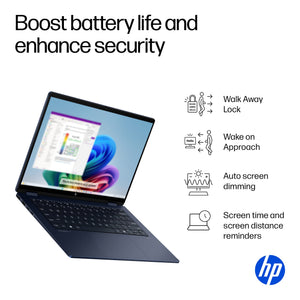 HP - OmniBook X Flip 2-in-1 - Copilot+ PC - 14" 2K Touch-Screen Laptop - Intel Core Ultra 5 226V - 16GB Memory - 512GB SSD - Atmospheric Blue