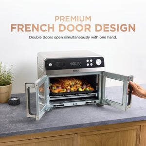 Ninja - French Door Premier Air Fryer, Convection Oven, Toaster - Stainless Steel