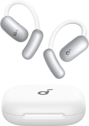 Soundcore - by Anker AeroFit 2 A.I. Assistant Open-Ear Bluetooth Headphones with Real-Time Translation and Adjustable Ear Hooks - Pearl White