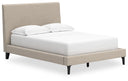 Cielden - Upholstered Bed With Roll Slats #full