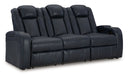 Fyne-dyme - Power Reclining Sofa With Adj Headrest #blue