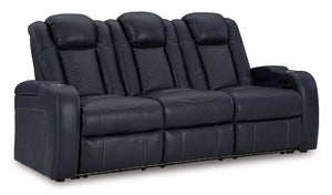 Fyne-dyme - Power Reclining Sofa With Adj Headrest #blue