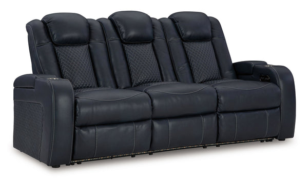 Fyne-dyme - Power Reclining Sofa With Adj Headrest #blue