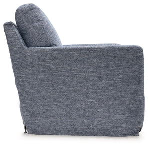 Nenana Next-Gen Nuvella - Swivel Glider Accent Chair #blue