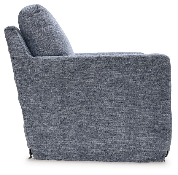 Nenana Next-Gen Nuvella - Swivel Glider Accent Chair #blue