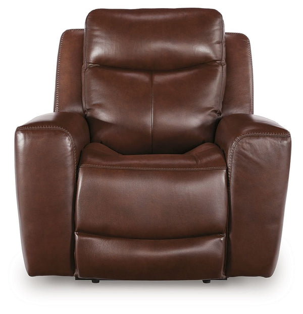 Bexhurst - Power Recliner With Adjustable Headrest #darkbrown