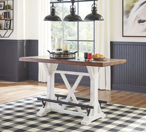 Valebeck - Counter Height Table Set #5pc.table,4swivelbarstools