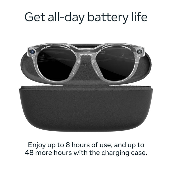 Oakley Meta - HSTN glasses - with Meta AI, Audio, Photo, Video Compatibility - to Grey Transitions Lenses - Clear