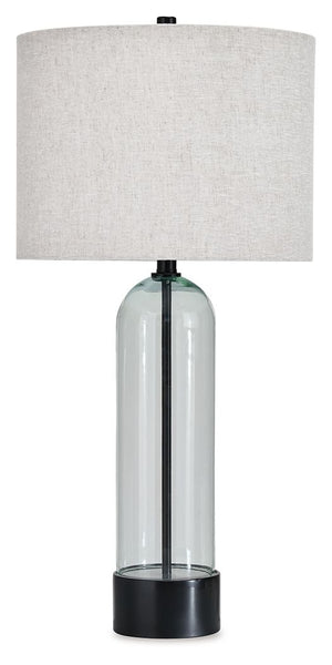Kerrbrook - Lámpara de mesa de cristal - Transparente / Negro