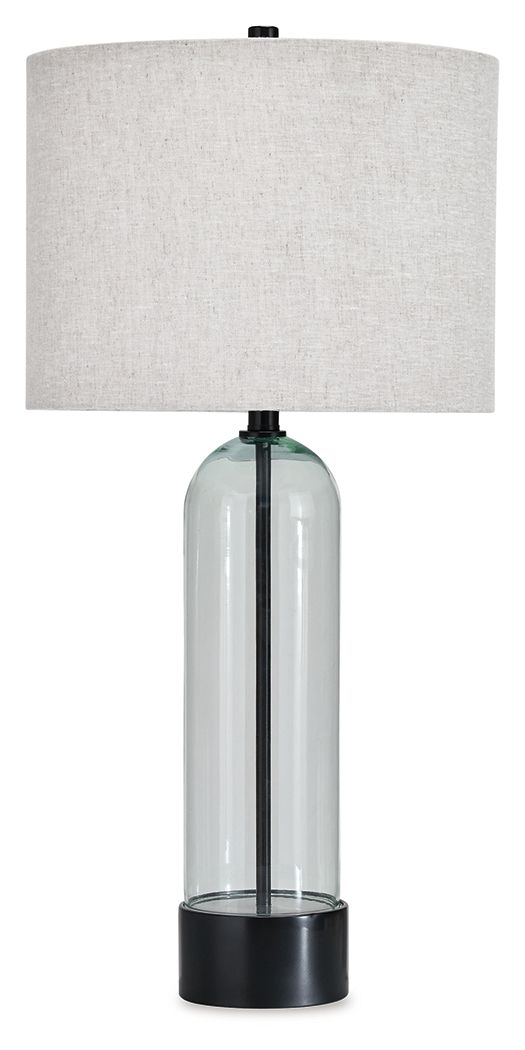 Kerrbrook - Lámpara de mesa de cristal - Transparente / Negro