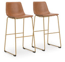 Ciabori - Tall Upholstered Barstool (Set of 2) #lightbrown