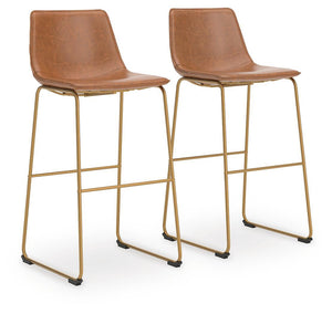 Ciabori - Tall Upholstered Barstool (Set of 2) #lightbrown
