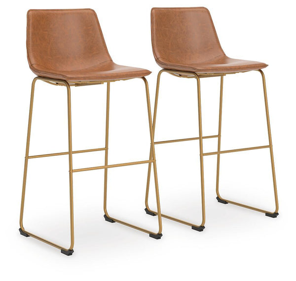 Ciabori - Tall Upholstered Barstool (Set of 2) #lightbrown