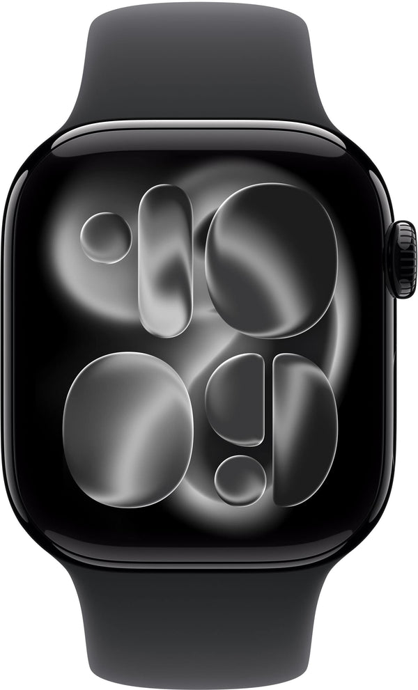 Apple Watch Series 11 (GPS) 42mm Jet Black Aluminum Case with Black Sport Band - S/M - Jet Black - (2025)