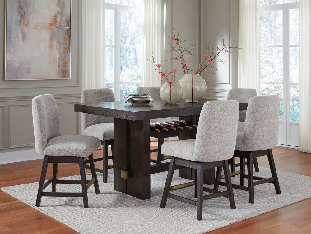 Burkhaus - Rectangular Counter Table Set #5pc.table,4stools