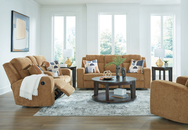 Kanlow - Reclining Living Room Set #3pc.recliningsofa,recliningloveseatwithconsole,rockerrecliner