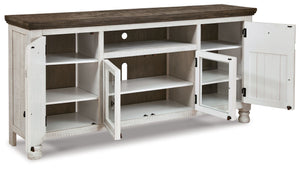 Havalance - Mueble de TV extragrande - 4 puertas - Marrón/Beige
