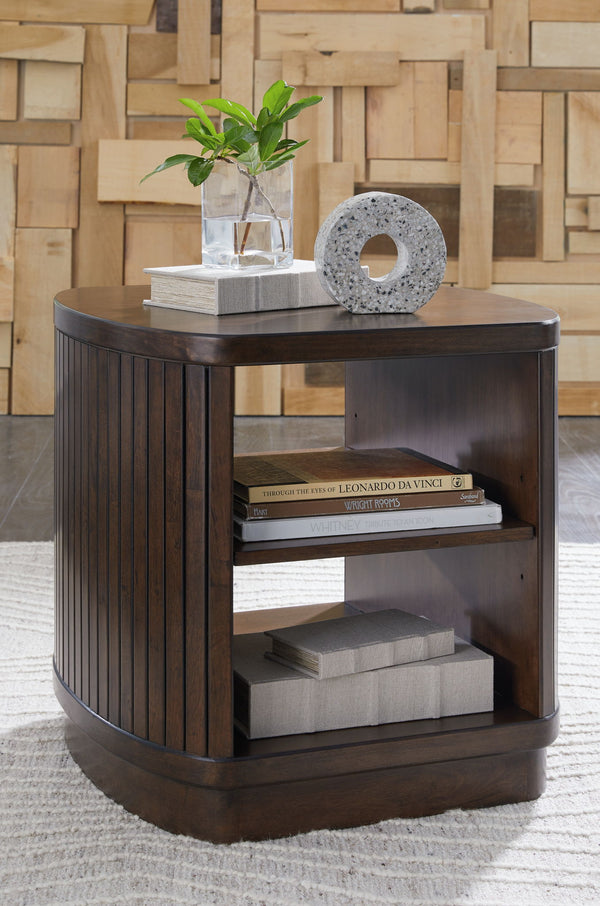 Korestone - Mesa auxiliar cuadrada - Marrón oscuro