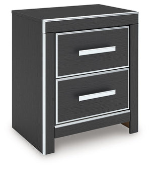 Zuraleus - Two Drawer Night Stand #black