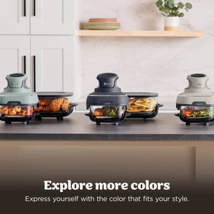 Ninja - Crispi 4-in-1 Portable Glass Air Fryer Cooking System - Gray
