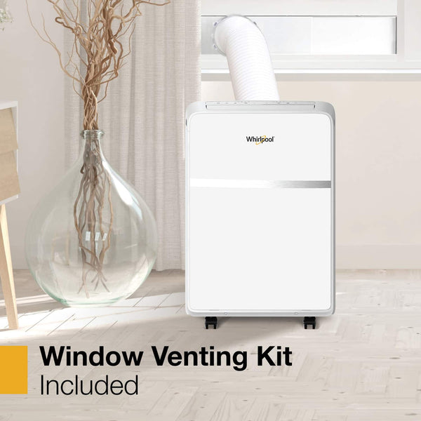 Whirlpool - 200 Sq. Ft. 8,000 BTU Portable Air Conditioner - White
