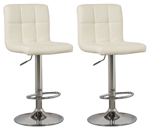 Bellatier - Adjustable Height Barstool (Set of 2) #beige