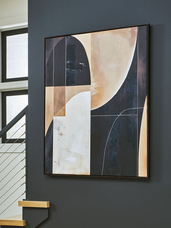 Ewanford - Arte de pared - Negro / Marrón / Bronceado