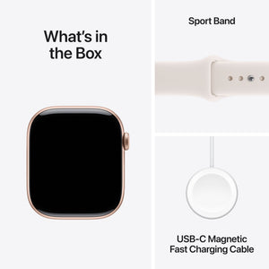 Apple Watch Series 11 (GPS) 46mm Rose Gold Aluminum Case with Light Blush Sport Band - M/L - Rose Gold - (2025)