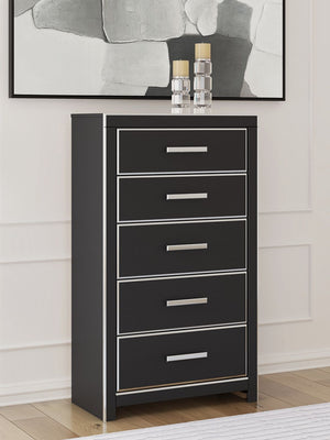 Zuraleus - Five Drawer Chest #black