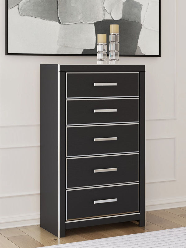 Zuraleus - Five Drawer Chest #black