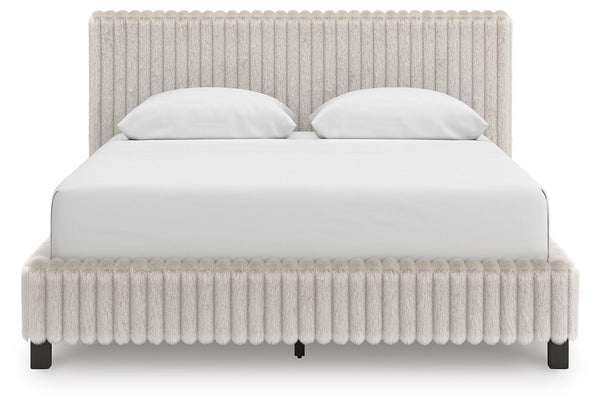 Zuraleus - Upholstered Bed #white #queen