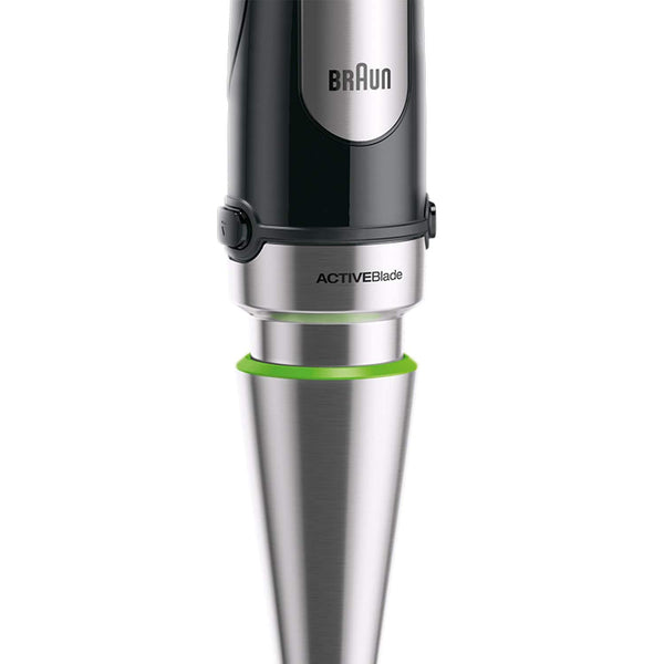 Braun - MultiQuick Smart-Speed Hand Blender with 500 Watts of Power, Whisk, Masher, and 6-Cup Food Processor - Stainless Steel