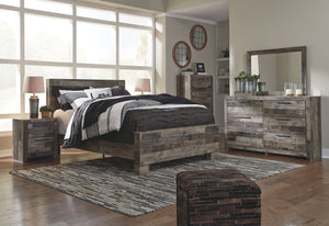 Derekson - Panel Bedroom Set #5pc.bed,dresser,mirror,chest,nightstand #queen #none
