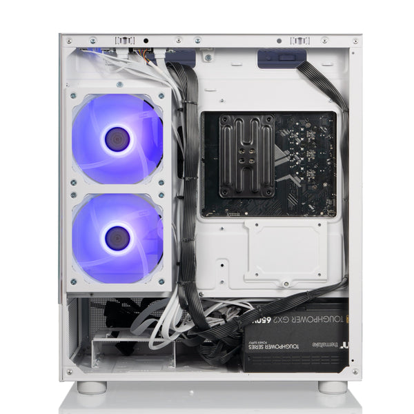 Thermaltake - LCGS Vista R66 Gaming Desktop AMD Ryzen 5 5600 2024, 16GB RGB Memory, AMD Radeon RX 6600, 1TB NVMe M.2, Wifi - White