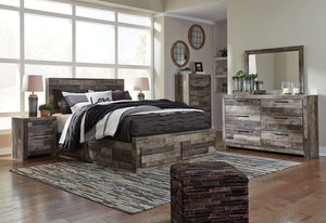 Derekson - Panel Bedroom Set #6pc.bed,dresser,mirror,chest,2nightstands|5pc.bed,dresser,mirror,2nightstands|3pc.bed,dresser,mirror #queen #6drawers