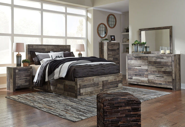 Derekson - Panel Bedroom Set #6pc.bed,dresser,mirror,chest,2nightstands|5pc.bed,dresser,mirror,2nightstands|3pc.bed,dresser,mirror #queen #6drawers