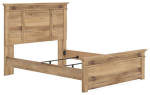 Makidern - Panel Bed #lightbrown #queen