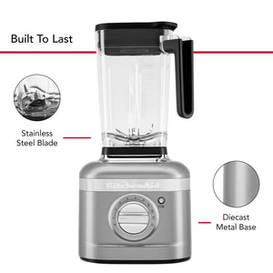 KitchenAid - K400 1200W 56 oz. Variable 5-Speed BPA-Free Blender with Tamper - Contour Silver