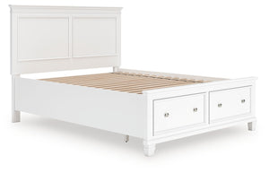 Fortman - Panel Bed #queen #2drawers