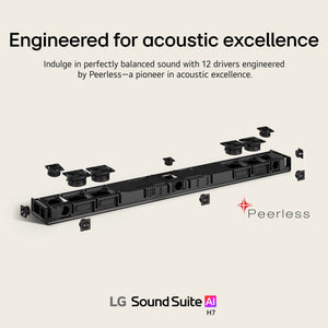 LG - Sound Suite H7 Soundbar with Dolby Atmos FlexConnect - Black