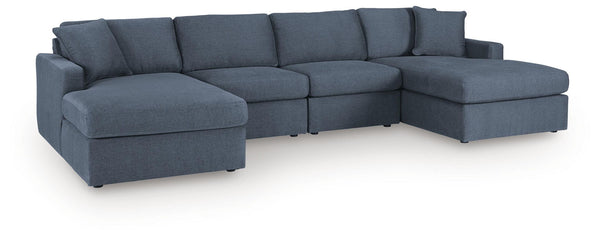 Modmax - 4 Piece Sectional #blue #4pc.sectionalwithlafandrafcornerchaises