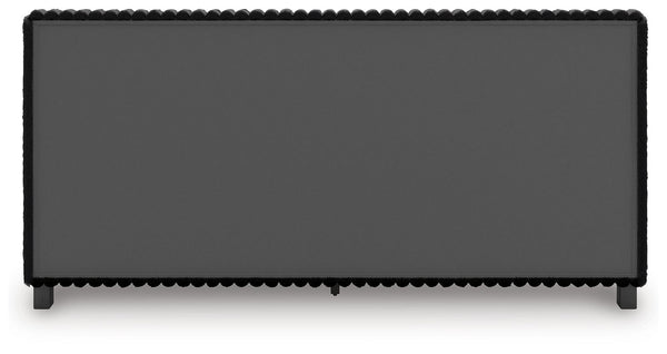 Zuraleus - Upholstered Bed #black #californiaking
