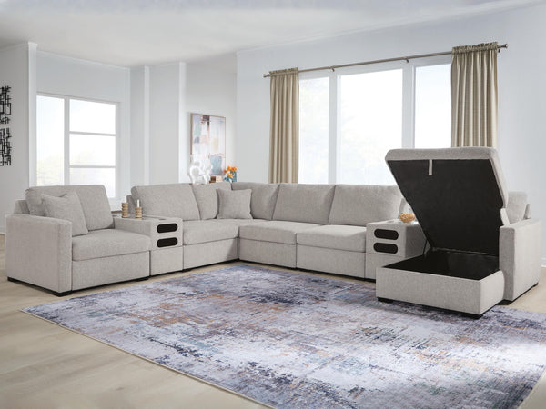 ModMax Luxe - Sectional #8pc.sectionalwithrafcornerchaisewithstorageandaudioconsoles