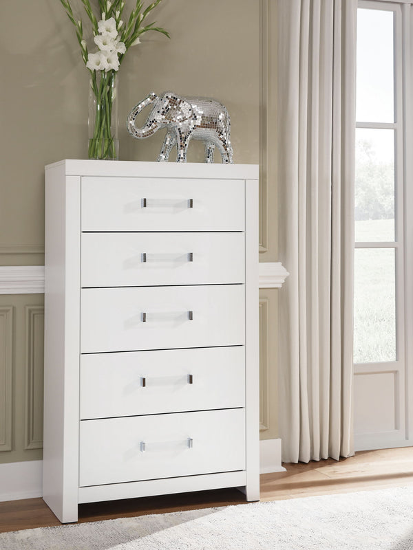 Maeling - Five Drawer Chest #white