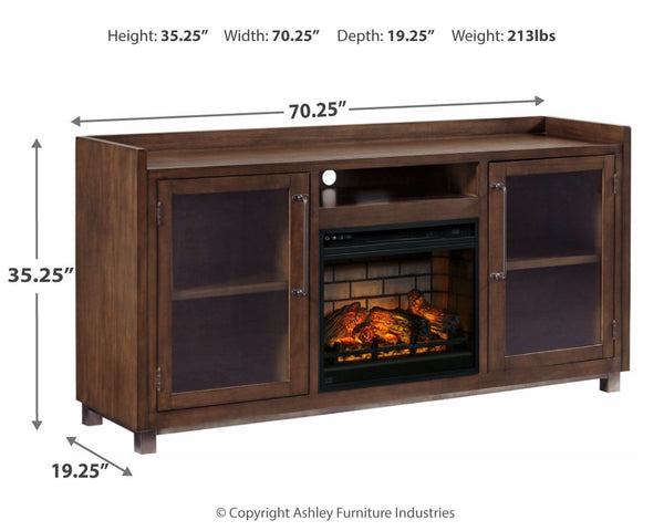 Starmore - TV Stand #2pc.70"tvstandwithfauxfirebrickfireplaceinsert