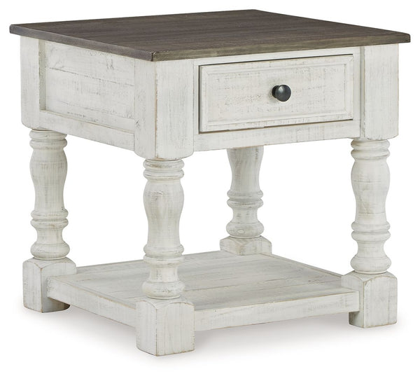Havalance - Mesa auxiliar cuadrada - Blanco / Gris