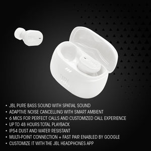 JBL - Tune Buds 2 - True Wireless Noise Cancelling Earbuds Spatial Sound and Smart Ambient Technology, 6 mics for Perfec - Teal